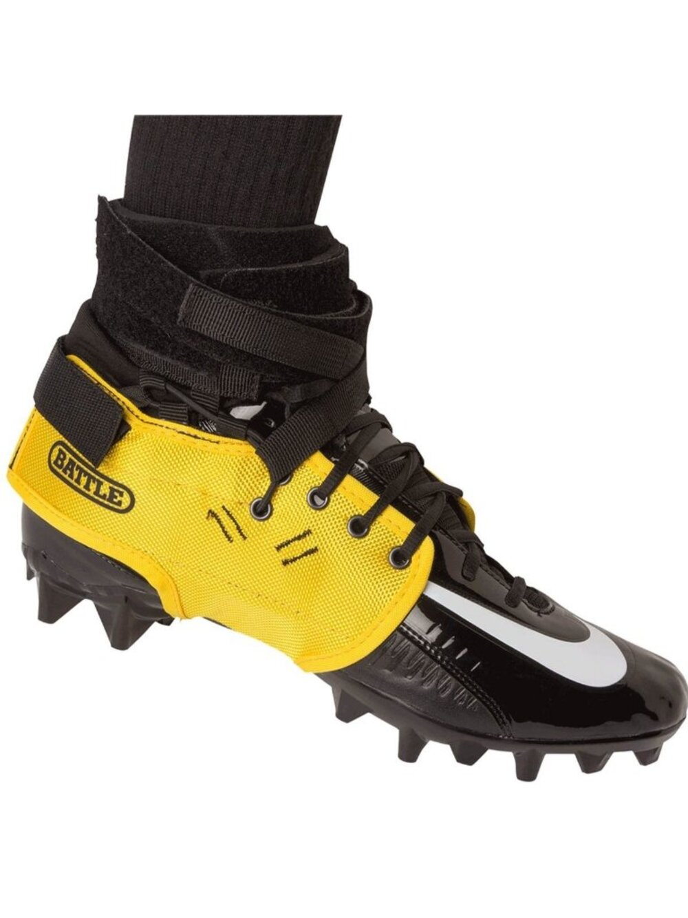 Battle Sports XFAST Over the Cleat Ankle Support System Yellow - Size X-Large XL
